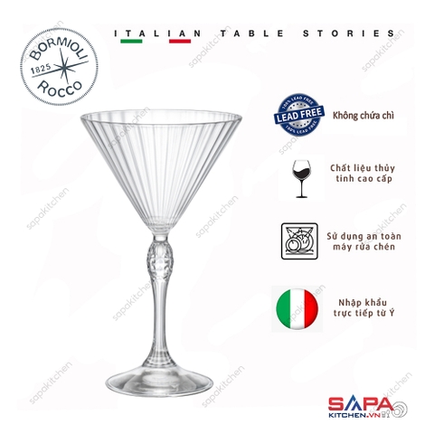 Ly rượu thủy tinh martini cao cấp America 20s 24.5cl