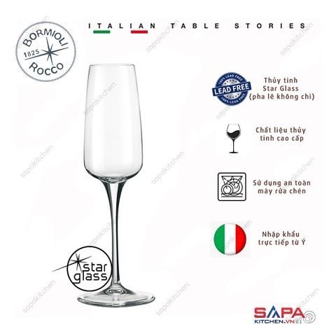 Ly rượu thủy tinh pha lê cao cấp Aurum Flute 23cl