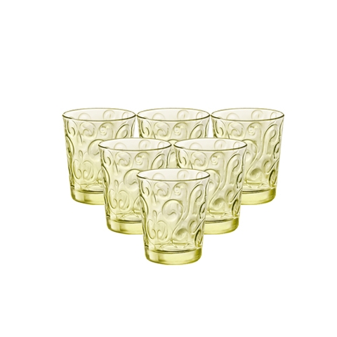 Combo 6 ly thủy tinh Naos 29.5cl màu vàng chanh
