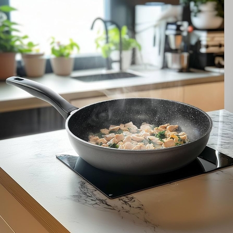 Chảo sâu chống dính phủ đá thiên nhiên Stoneline 24cm