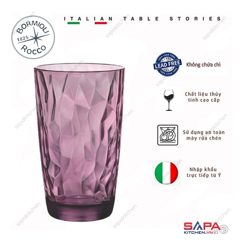 Ly thủy tinh Diamond 47cl màu tím