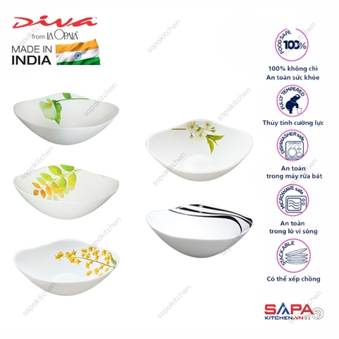 Chén thủy tinh vuông nhỏ Diva Laopala 115