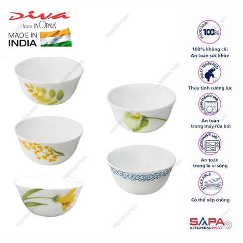 Chén cơm thủy tinh Diva Laopala 120