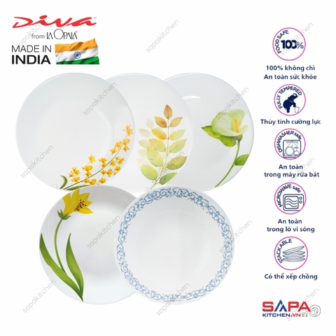 Đĩa thủy tinh tròn lớn Diva Laopala 270