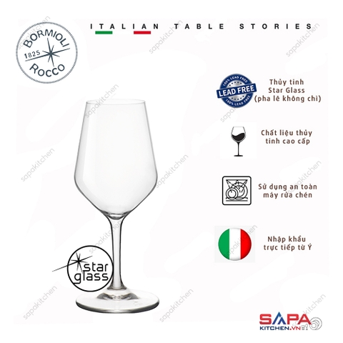 Ly rượu thủy tinh pha lê cao cấp Electra 19cl