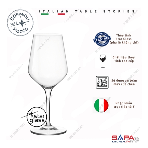 Ly rượu thủy tinh pha lê cao cấp Electra 35cl