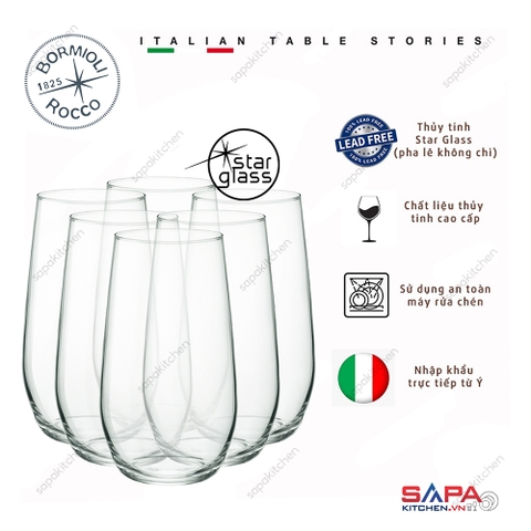 Bộ 6 ly thủy tinh pha lê cao cấp Electra 39cl