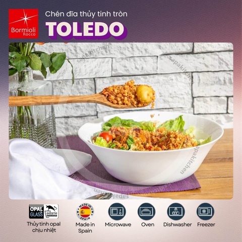 Tô thủy tinh tròn loe Toledo 17 cm