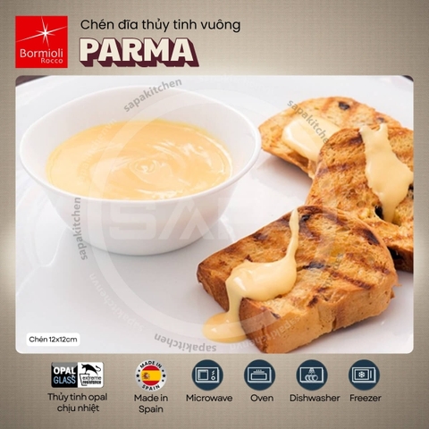Chén thủy tinh vuông Parma 12 cm