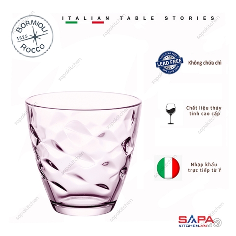 Ly thủy tinh Flora 26cl màu tím