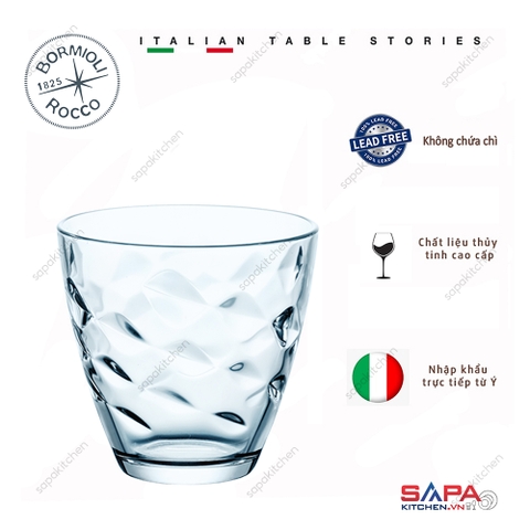 Ly thủy tinh Flora 26cl màu xanh biển