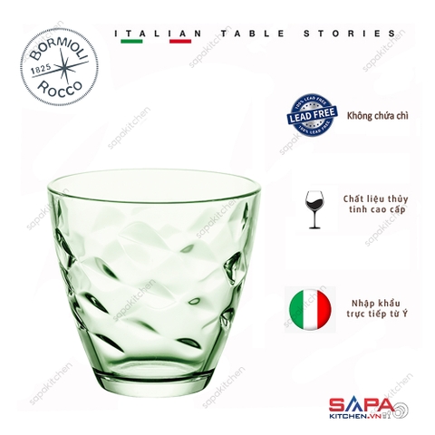 Ly thủy tinh Flora 26cl màu xanh lá