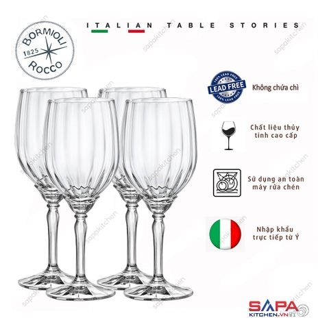 Bộ 4 ly rượu thủy tinh cao cấp Florian 38cl