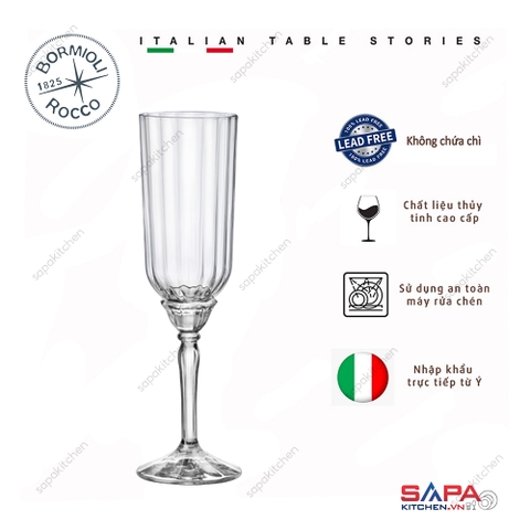 Ly rượu thủy tinh cao cấp Florian Flute 21cl