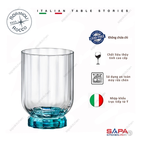Ly thủy tinh cao cấp Florian 30cl màu xanh