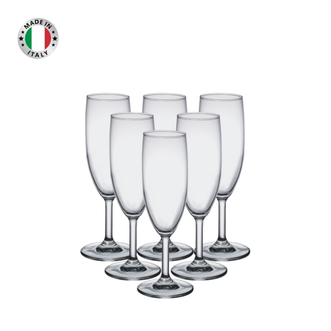 Combo 6 Ly rượu thủy tinh Globo Flute 17cl