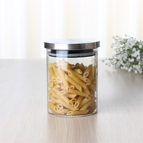 Hũ thủy tinh tròn nắp inox hít kín hơi 0,75L - SAPATA