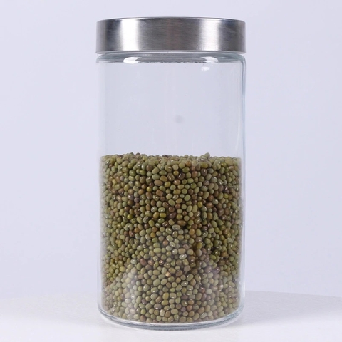 Hũ thủy tinh tròn nắp vặn inox 1.6L - SAPATA