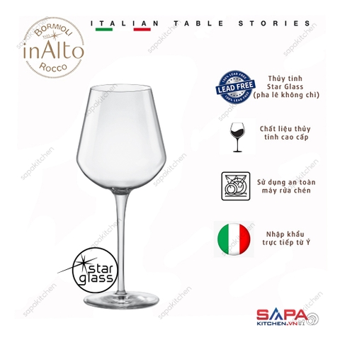 Ly rượu thủy tinh pha lê cao cấp Inalto Small 38cl