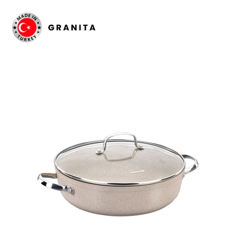 Nồi chống dính bếp từ cao cấp Korkmaz Granita thân thấp 2.5 lít - Ø24x6.5cm - A1854
