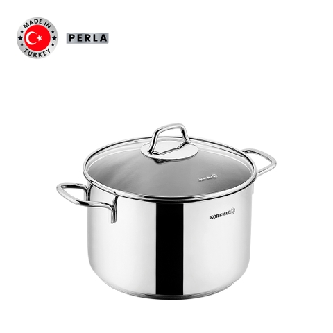 Nồi nấu bếp từ inox cao cấp Korkmaz Perla 7.8 lít thân cao - Ø24x17cm - A2699