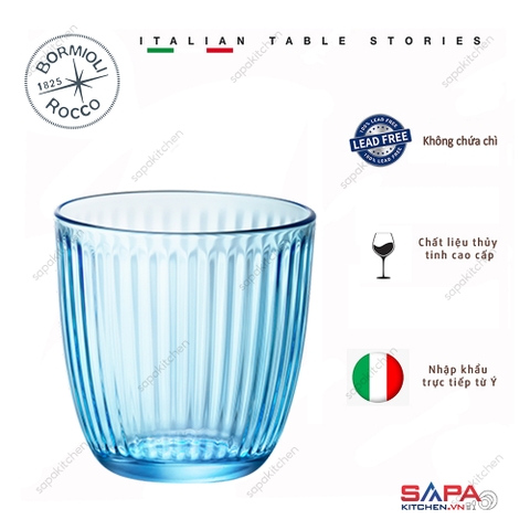 Ly thủy tinh sọc Line 29cl màu xanh