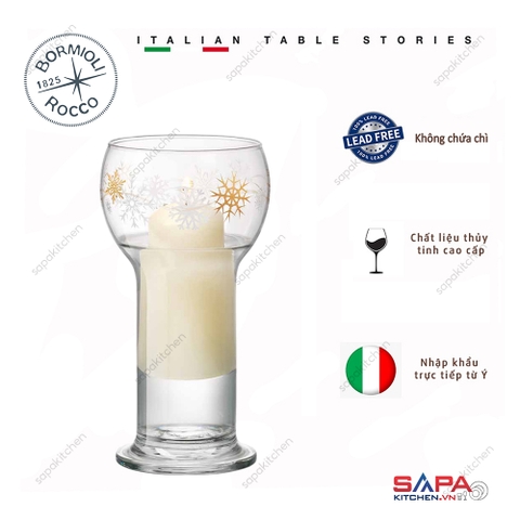 Ly nến thủy tinh Lucilla Silver