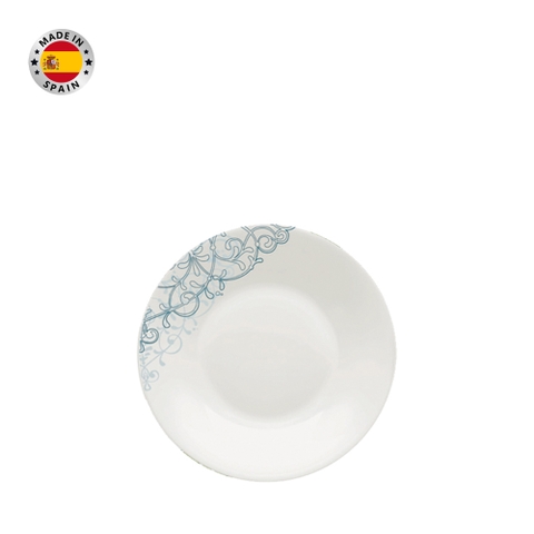 Đĩa soup thủy tinh tròn Moon - Liberty Blue 23 cm