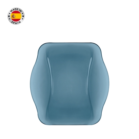 Đĩa thủy tinh vuông Nettuno Blue 28 cm màu xanh