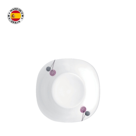 Parma Geoflwers Purple đĩa soup thủy tinh vuông 23 x 23 - Bormioli Rocco