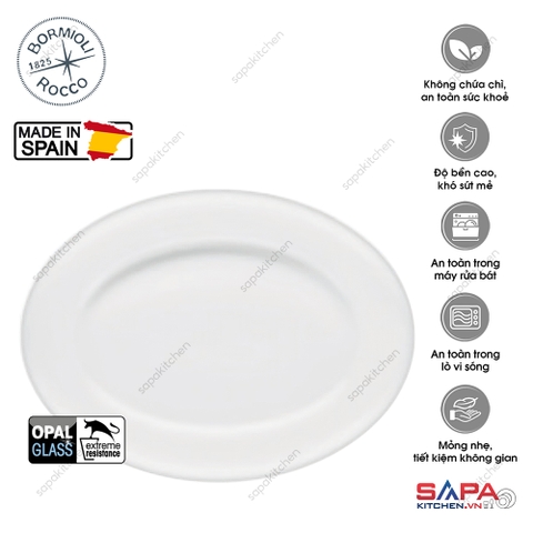 Đĩa thủy tinh oval Performa 30 cm