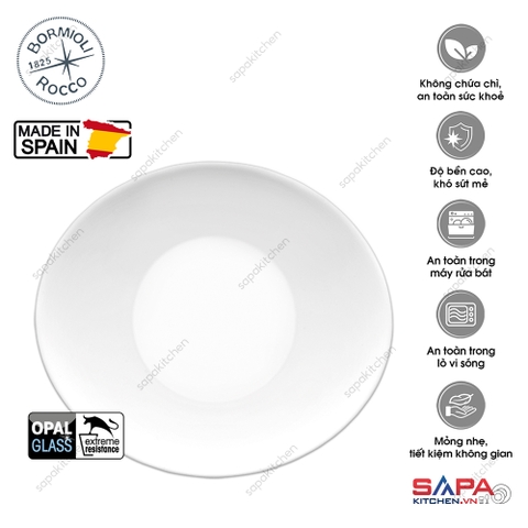 Đĩa thủy tinh oval nhỏ Prometeo 22 x 19 cm