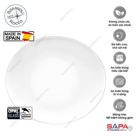 Đĩa thủy tinh oval lớn Prometeo 27 x 24 cm