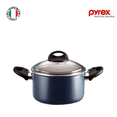 Nồi  trung  chống dính có nắp thuỷ tinh 22 cm FI