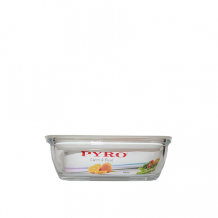 Khay nướng thủy tinh chịu nhiệt PYRO 400ml (tặng kèm nắp nhựa)