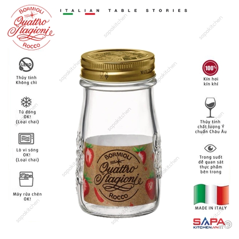 Chai thủy tinh nắp vặn Quattro 200ml