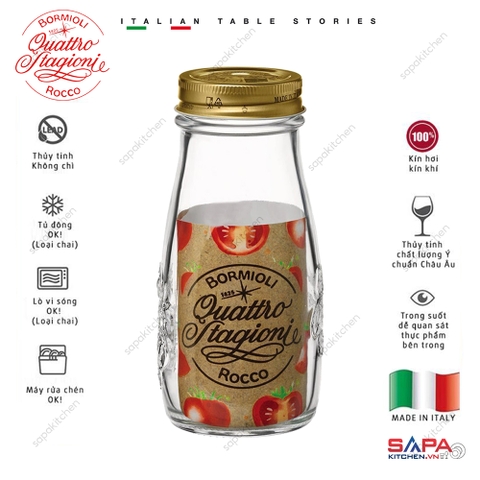 Chai thủy tinh nắp vặn Quattro 400ml