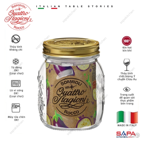Hũ thủy tinh nắp vặn Quattro 700ml