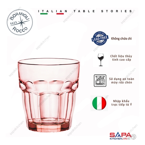 Ly thủy tinh chịu nhiệt Rock bar 27 cl hồng đào