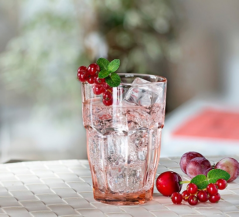 Ly thủy tinh chịu nhiệt Rock bar 37 cl hồng đào