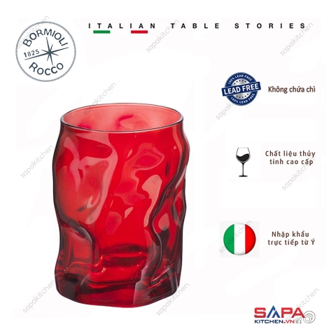 Ly thủy tinh Sorgente 30cl màu đỏ