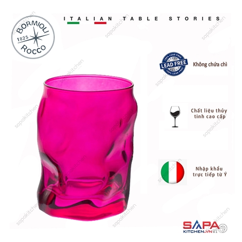 Ly thủy tinh Sorgente 30cl màu hồng