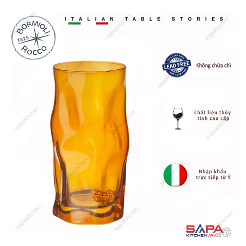 Ly thủy tinh Sorgente 45cl màu cam