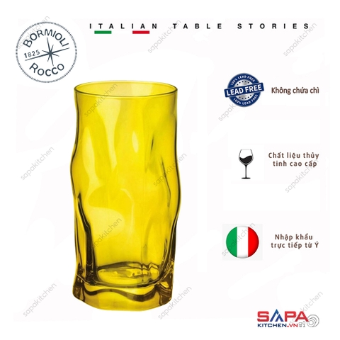 Ly thủy tinh Sorgente 45cl màu vàng