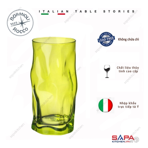 Ly thủy tinh Sorgente 45cl màu xanh lá
