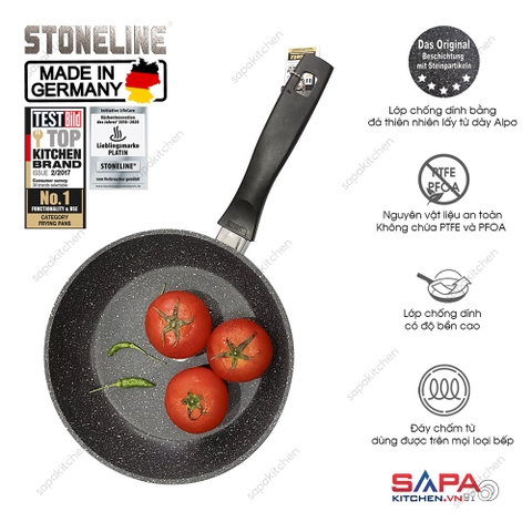 Chảo sâu chống dính phủ đá thiên nhiên Stoneline 24cm