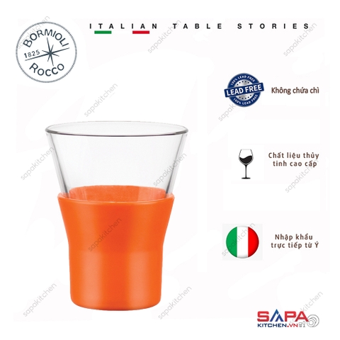 Ly thủy tinh chịu nhiệt Ypsilon Brio cappuccino 22cl màu cam