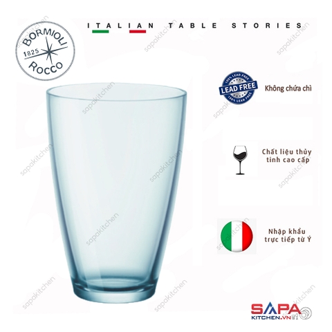 Ly thủy tinh Zeno 43cl màu xanh biển