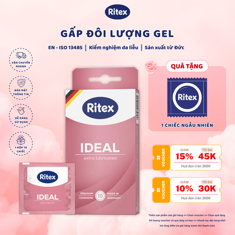 IDEAL - SIÊU ẨM ƯỚT (HỘP 10 CHIẾC), TẶNG kèm quà tặng