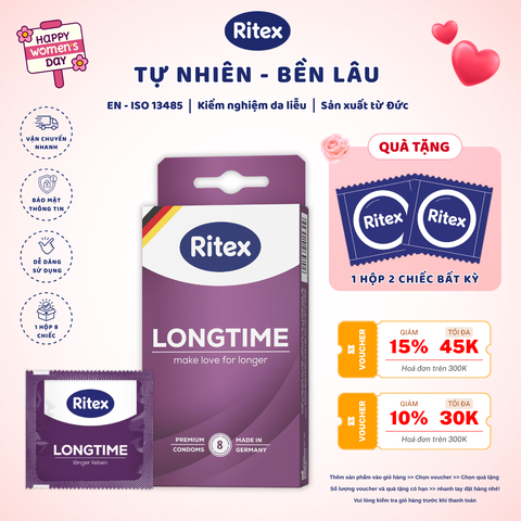 LONGTIME - KÉO DÀI THỜI GIAN (HỘP 8 CHIẾC),TẶNG kèm quà tặng